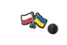 Znaczek przypinka Polska Ukraina