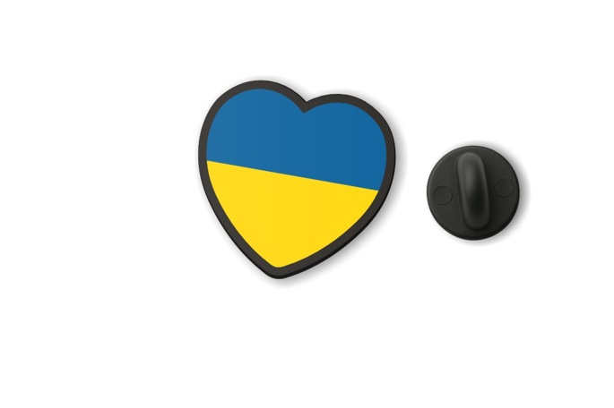 Przypinka serduszko flaga Ukrainy
