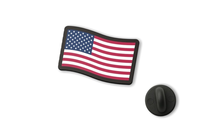 Znaczek pofalowana flaga USA
